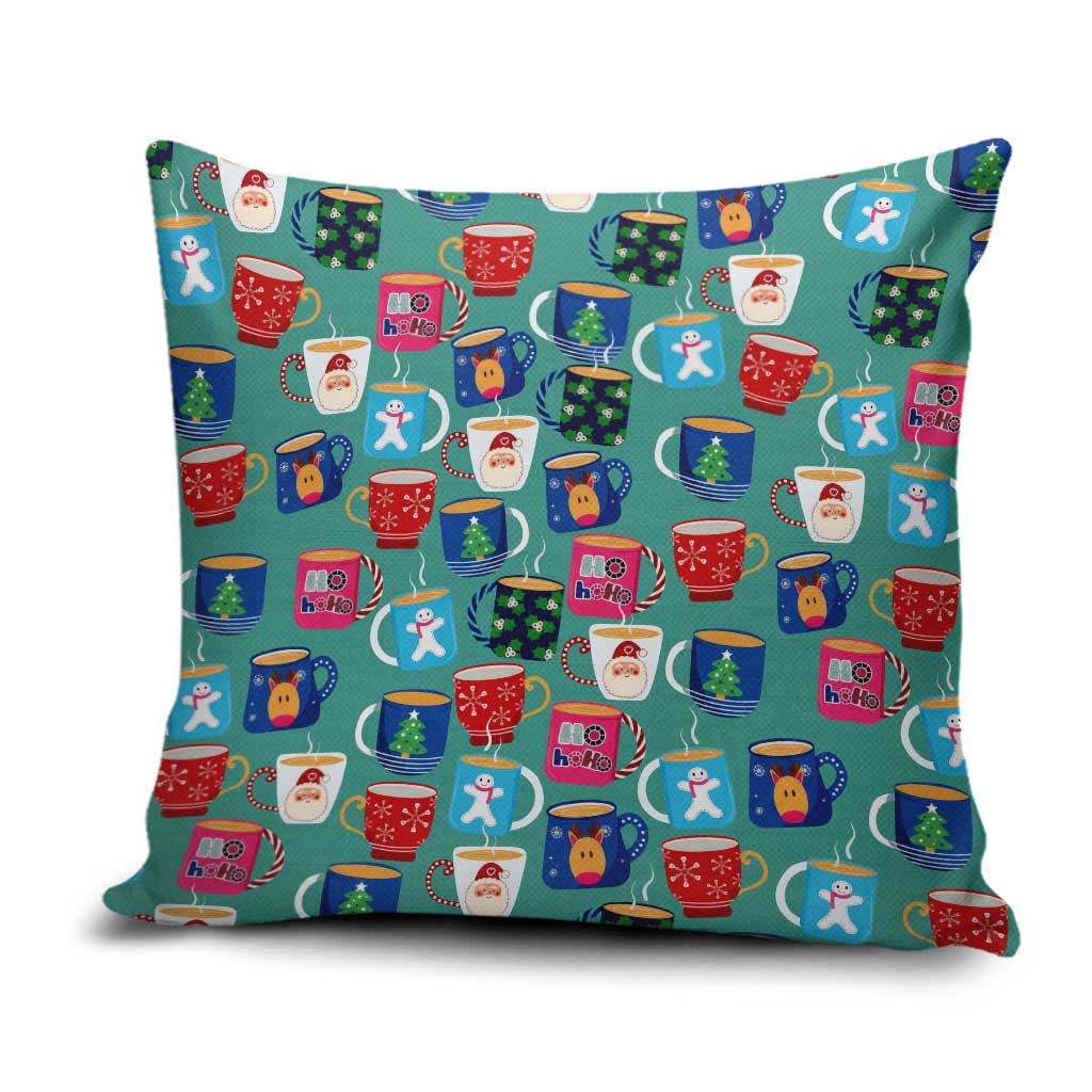 Christmas Teapot Group Pillow Cover Xmas Holiday Patterns - Wonder Print Shop