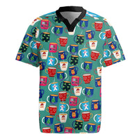 Christmas Teapot Group Rugby Jersey Xmas Holiday Patterns - Wonder Print Shop