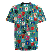 Christmas Teapot Group Rugby Jersey Xmas Holiday Patterns - Wonder Print Shop