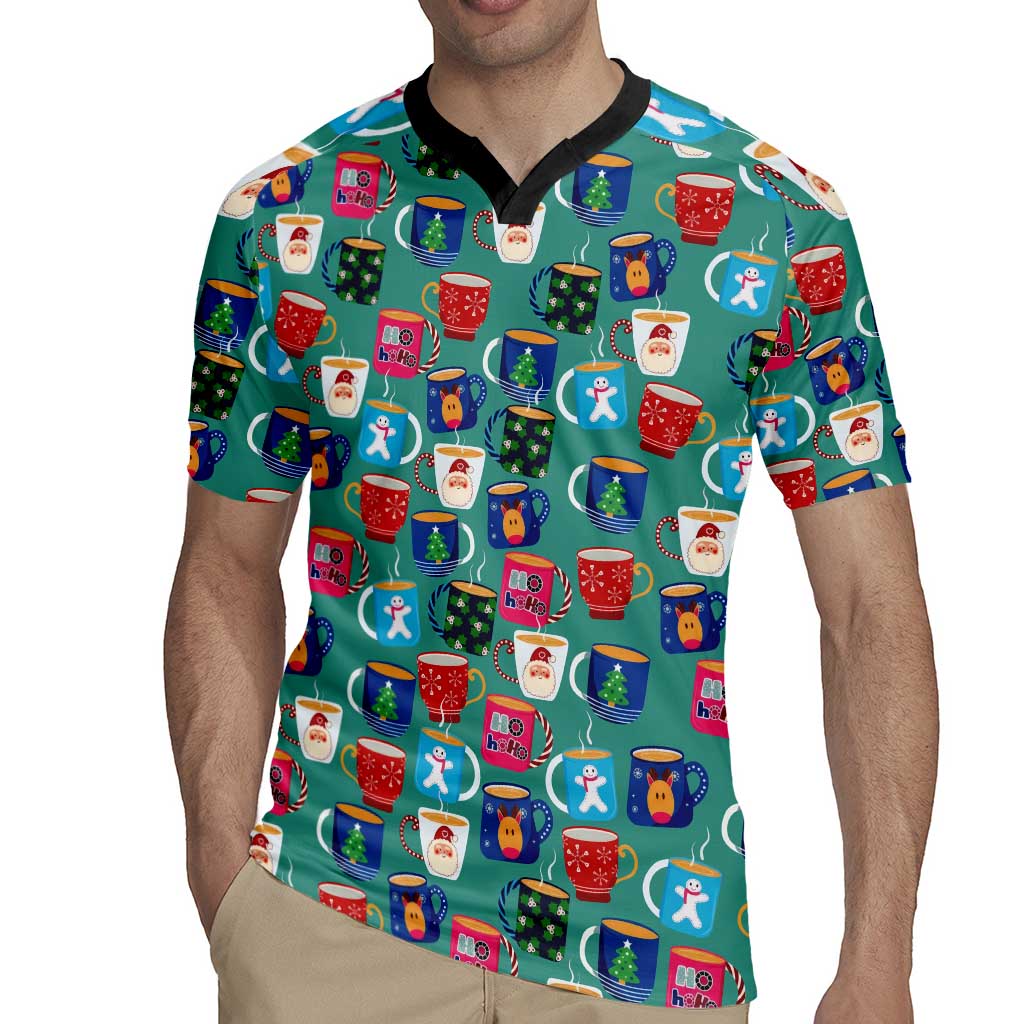 Christmas Teapot Group Rugby Jersey Xmas Holiday Patterns - Wonder Print Shop