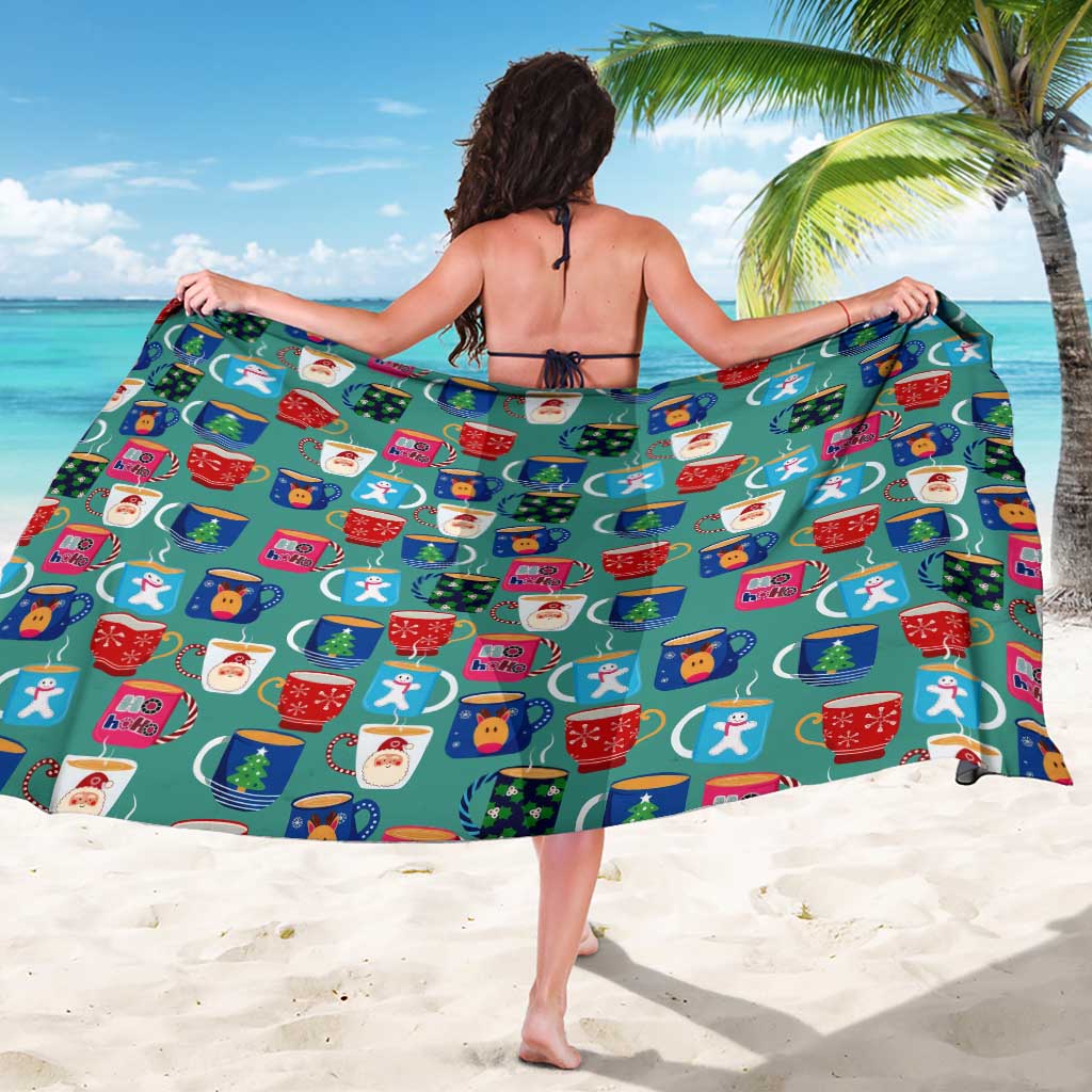 Christmas Teapot Group Sarong Xmas Holiday Patterns - Wonder Print Shop