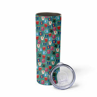 Christmas Teapot Group Skinny Tumbler Xmas Holiday Patterns - Wonder Print Shop