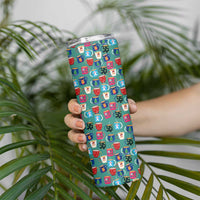 Christmas Teapot Group Skinny Tumbler Xmas Holiday Patterns - Wonder Print Shop