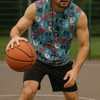 Christmas Teapot Group Sleeveless Hoodie Xmas Holiday Patterns - Wonder Print Shop