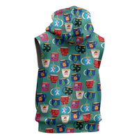 Christmas Teapot Group Sleeveless Zip Hoodie Xmas Holiday Patterns - Wonder Print Shop