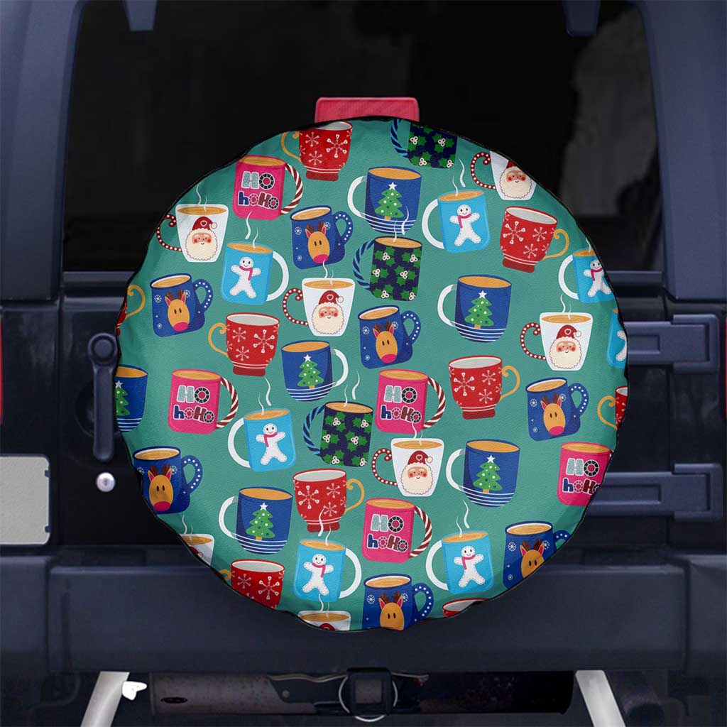Christmas Teapot Group Spare Tire Cover Xmas Holiday Patterns - Wonder Print Shop