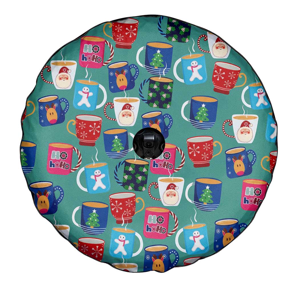 Christmas Teapot Group Spare Tire Cover Xmas Holiday Patterns - Wonder Print Shop