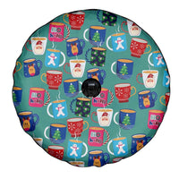 Christmas Teapot Group Spare Tire Cover Xmas Holiday Patterns - Wonder Print Shop