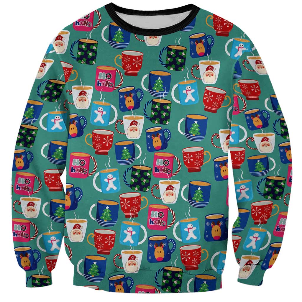 Christmas Teapot Group Sweatshirt Xmas Holiday Patterns - Wonder Print Shop