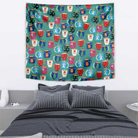 Christmas Teapot Group Tapestry Xmas Holiday Patterns - Wonder Print Shop