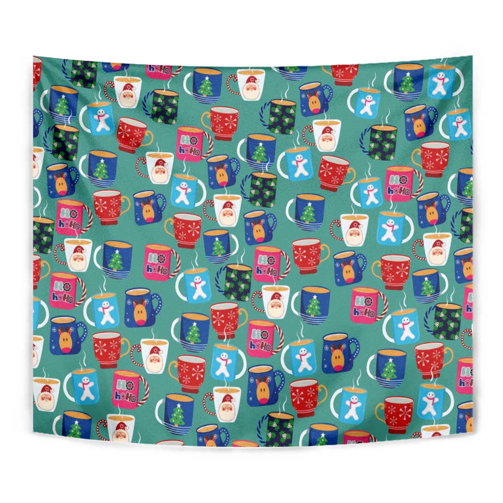 Christmas Teapot Group Tapestry Xmas Holiday Patterns - Wonder Print Shop