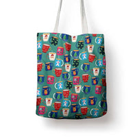 Christmas Teapot Group Tote Bag Xmas Holiday Patterns - Wonder Print Shop