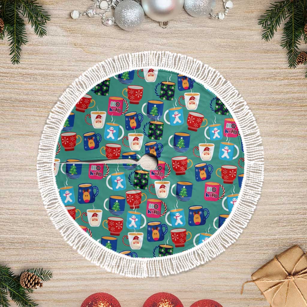 Christmas Teapot Group Tree Skirt Xmas Holiday Patterns - Wonder Print Shop