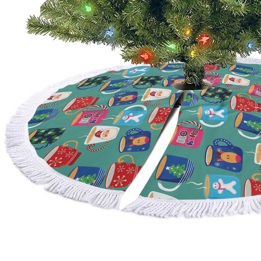 Christmas Teapot Group Tree Skirt Xmas Holiday Patterns - Wonder Print Shop