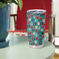 Christmas Teapot Group Tumbler Cup Xmas Holiday Patterns - Wonder Print Shop