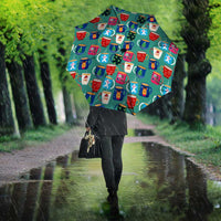 Christmas Teapot Group Umbrella Xmas Holiday Patterns - Wonder Print Shop