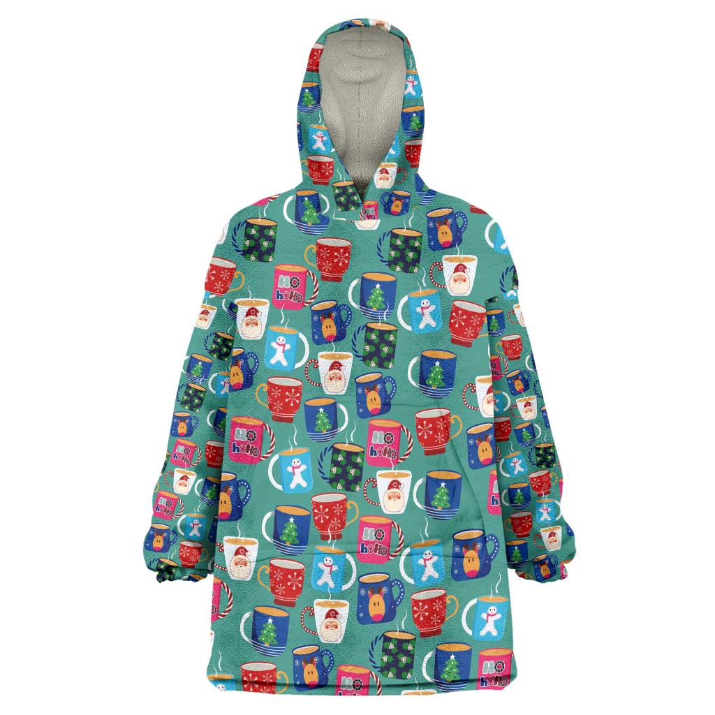 Christmas Teapot Group Wearable Blanket Hoodie Xmas Holiday Patterns - Wonder Print Shop