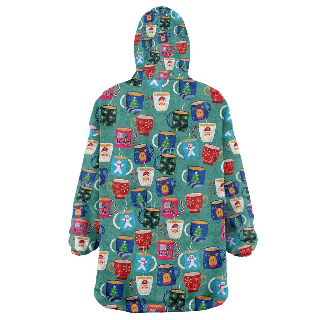 Christmas Teapot Group Wearable Blanket Hoodie Xmas Holiday Patterns - Wonder Print Shop