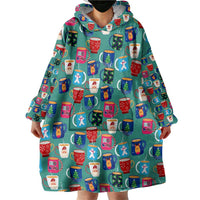 Christmas Teapot Group Wearable Blanket Hoodie Xmas Holiday Patterns - Wonder Print Shop