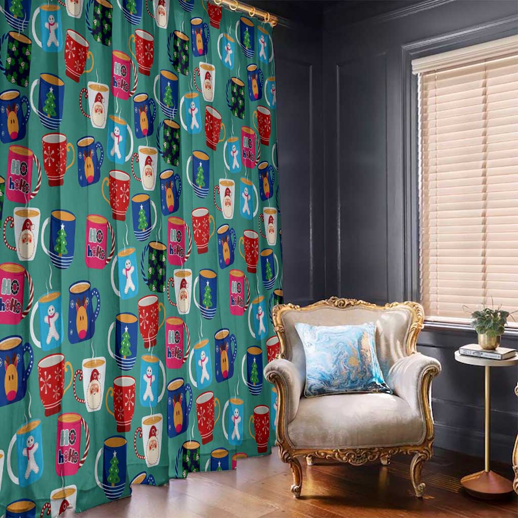 Christmas Teapot Group Window Curtain Xmas Holiday Patterns - Wonder Print Shop