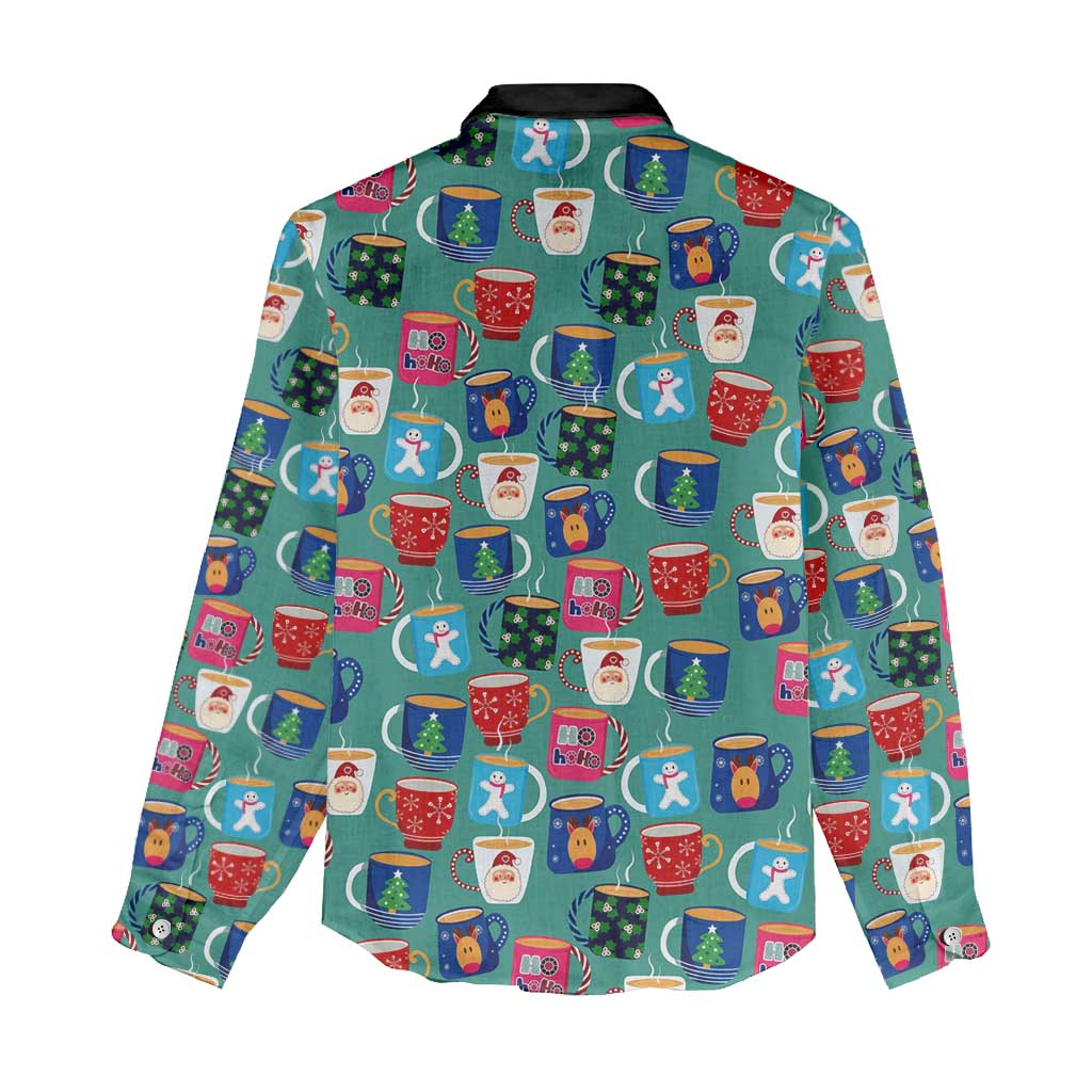 Christmas Teapot Group Women Casual Shirt Xmas Holiday Patterns - Wonder Print Shop