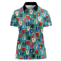 Christmas Teapot Group Women Polo Shirt Xmas Holiday Patterns - Wonder Print Shop