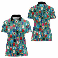 Christmas Teapot Group Women Polo Shirt Xmas Holiday Patterns - Wonder Print Shop