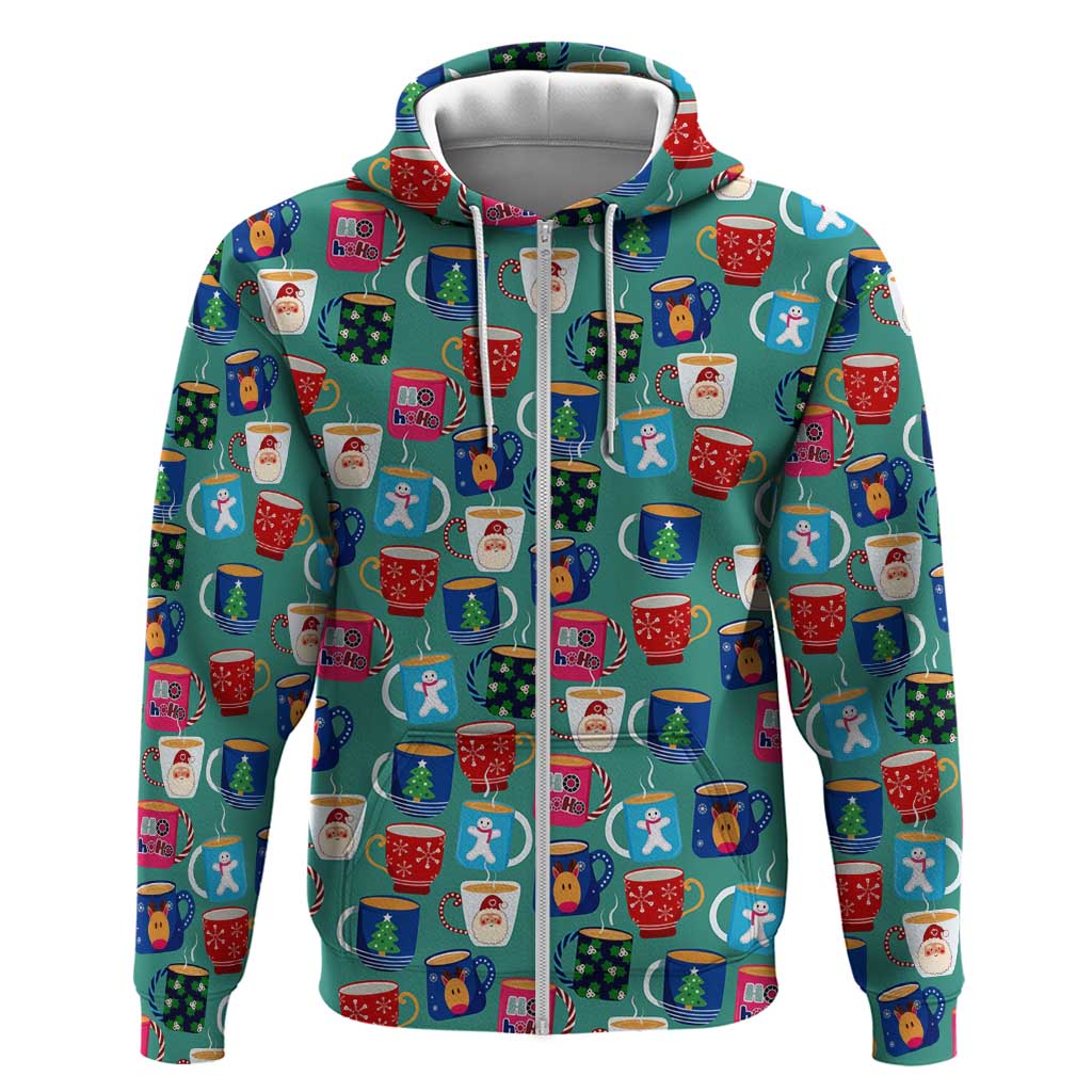 Christmas Teapot Group Zip Hoodie Xmas Holiday Patterns - Wonder Print Shop