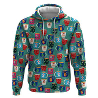 Christmas Teapot Group Zip Hoodie Xmas Holiday Patterns - Wonder Print Shop