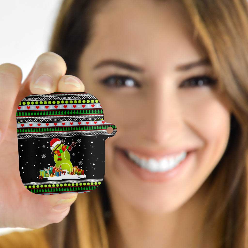 Christmas Tennis Snowman AirPods Case Xmas Holiday Patterns - Wonder Print Shop