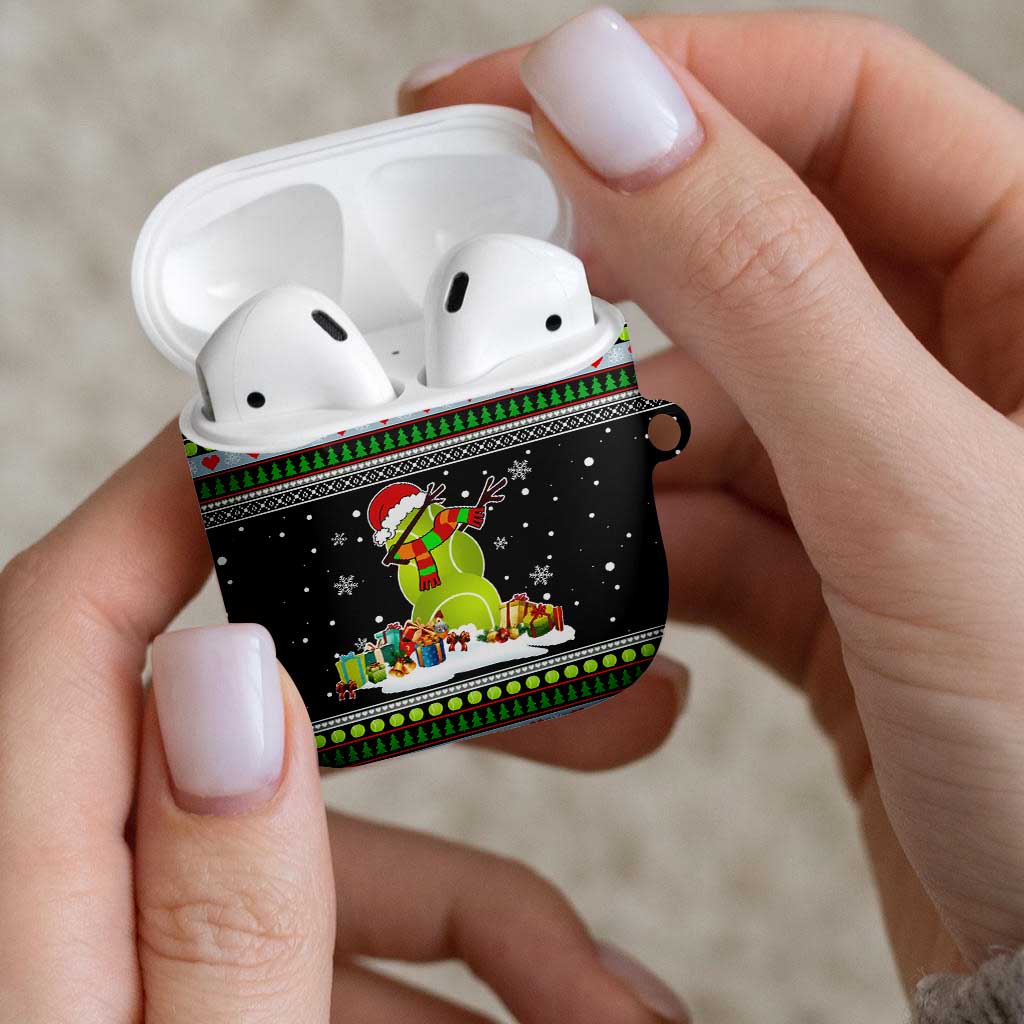 Christmas Tennis Snowman AirPods Case Xmas Holiday Patterns - Wonder Print Shop