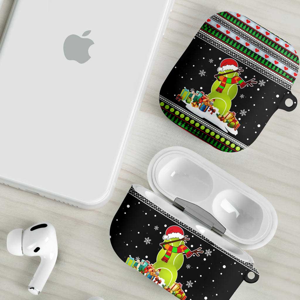 Christmas Tennis Snowman AirPods Case Xmas Holiday Patterns - Wonder Print Shop