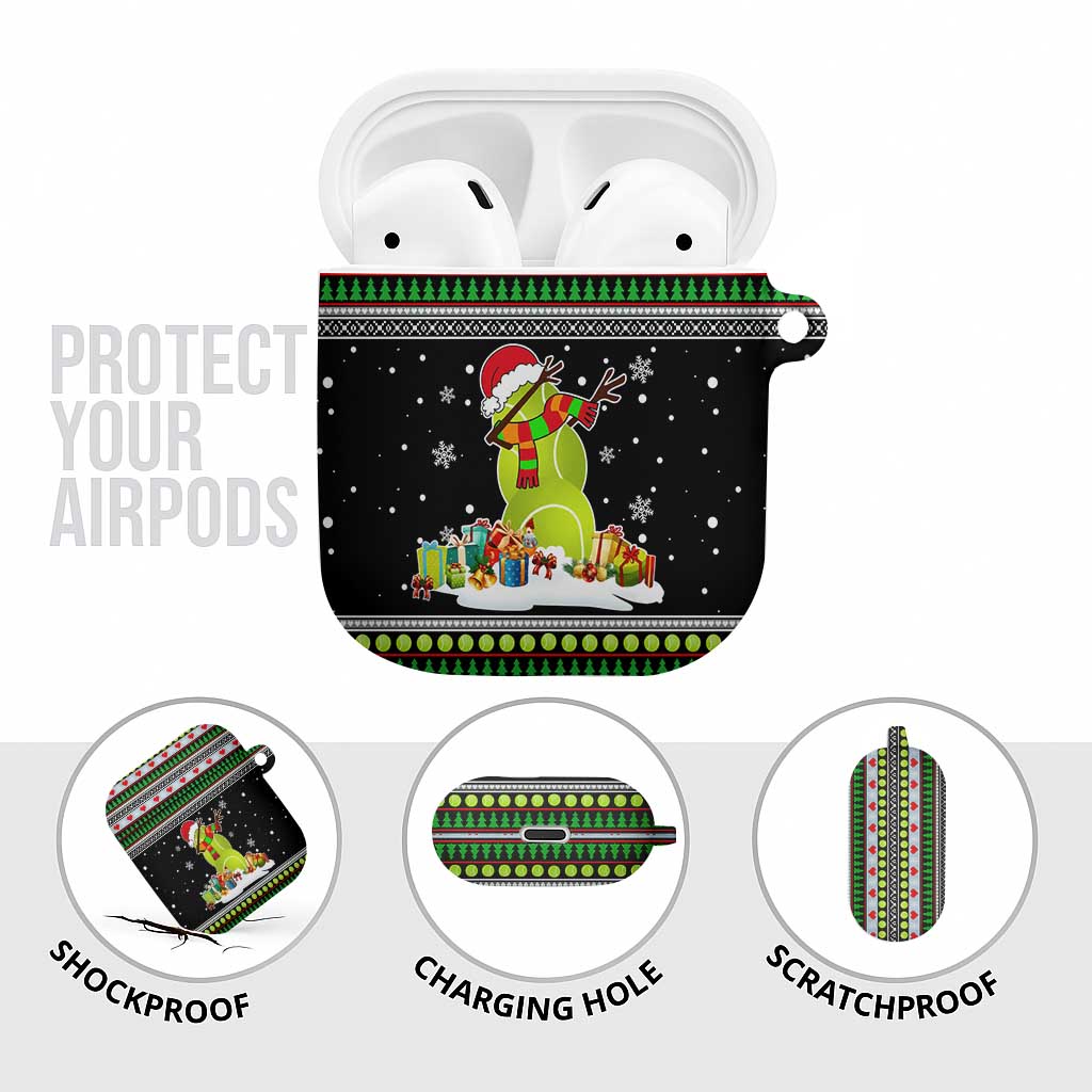 Christmas Tennis Snowman AirPods Case Xmas Holiday Patterns - Wonder Print Shop