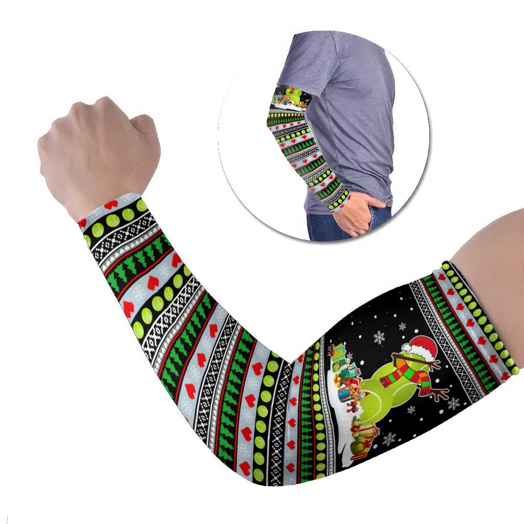 Christmas Tennis Snowman Arm Sleeves Xmas Holiday Patterns - Wonder Print Shop