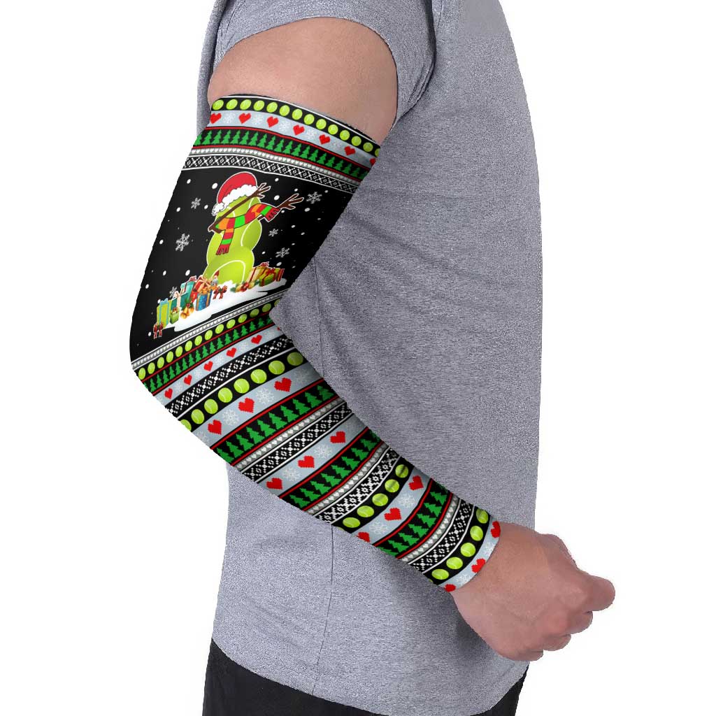 Christmas Tennis Snowman Arm Sleeves Xmas Holiday Patterns - Wonder Print Shop