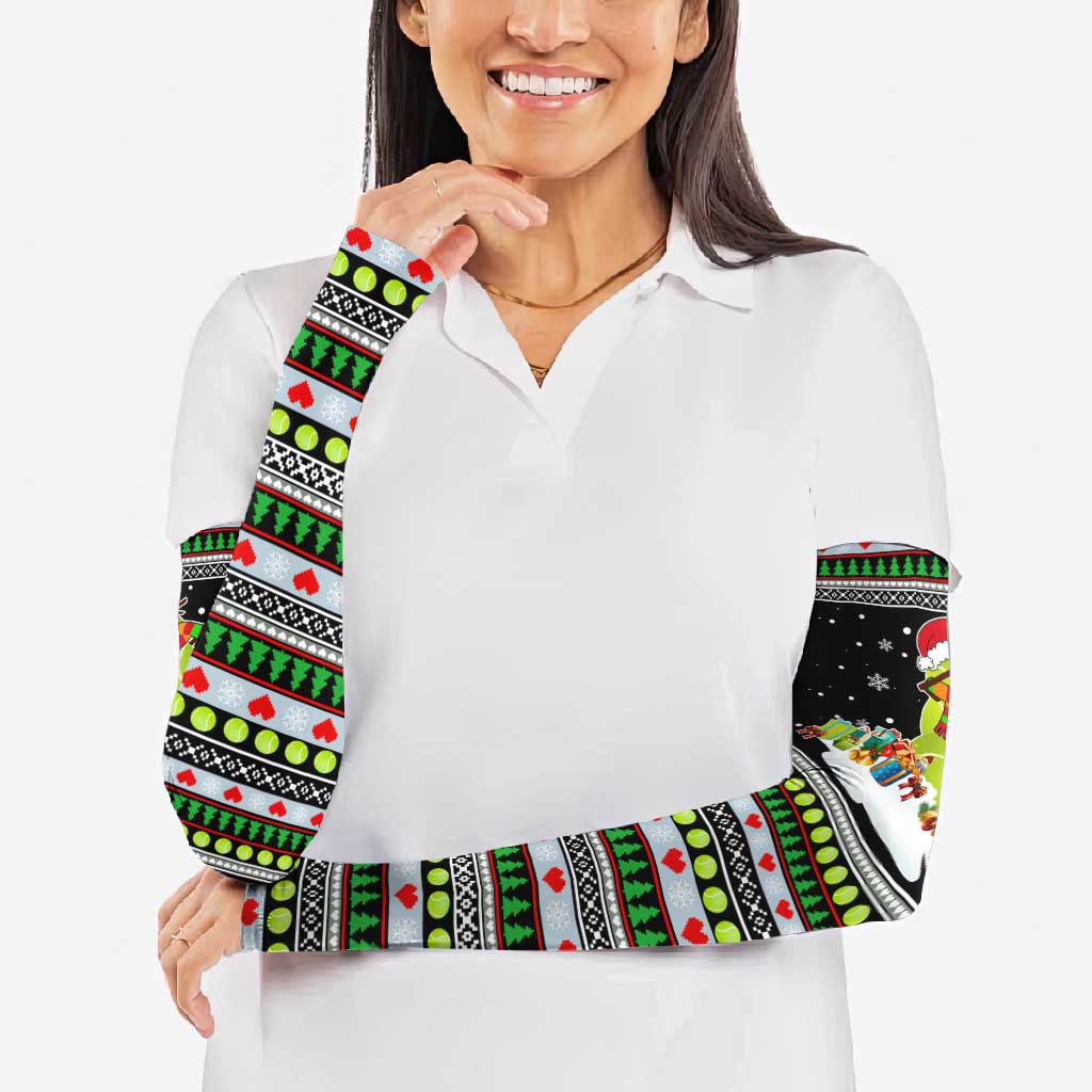 Christmas Tennis Snowman Arm Sleeves Xmas Holiday Patterns - Wonder Print Shop