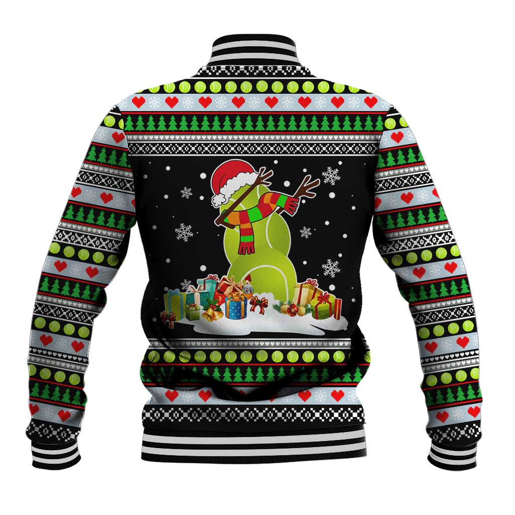 Christmas Tennis Snowman Baseball Jacket Xmas Holiday Patterns - Wonder Print Shop