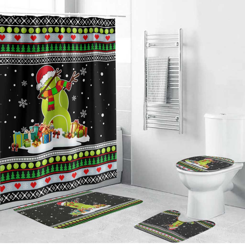 Christmas Tennis Snowman Bathroom Set Xmas Holiday Patterns - Wonder Print Shop