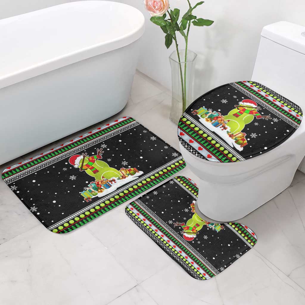 Christmas Tennis Snowman Bathroom Set Xmas Holiday Patterns - Wonder Print Shop
