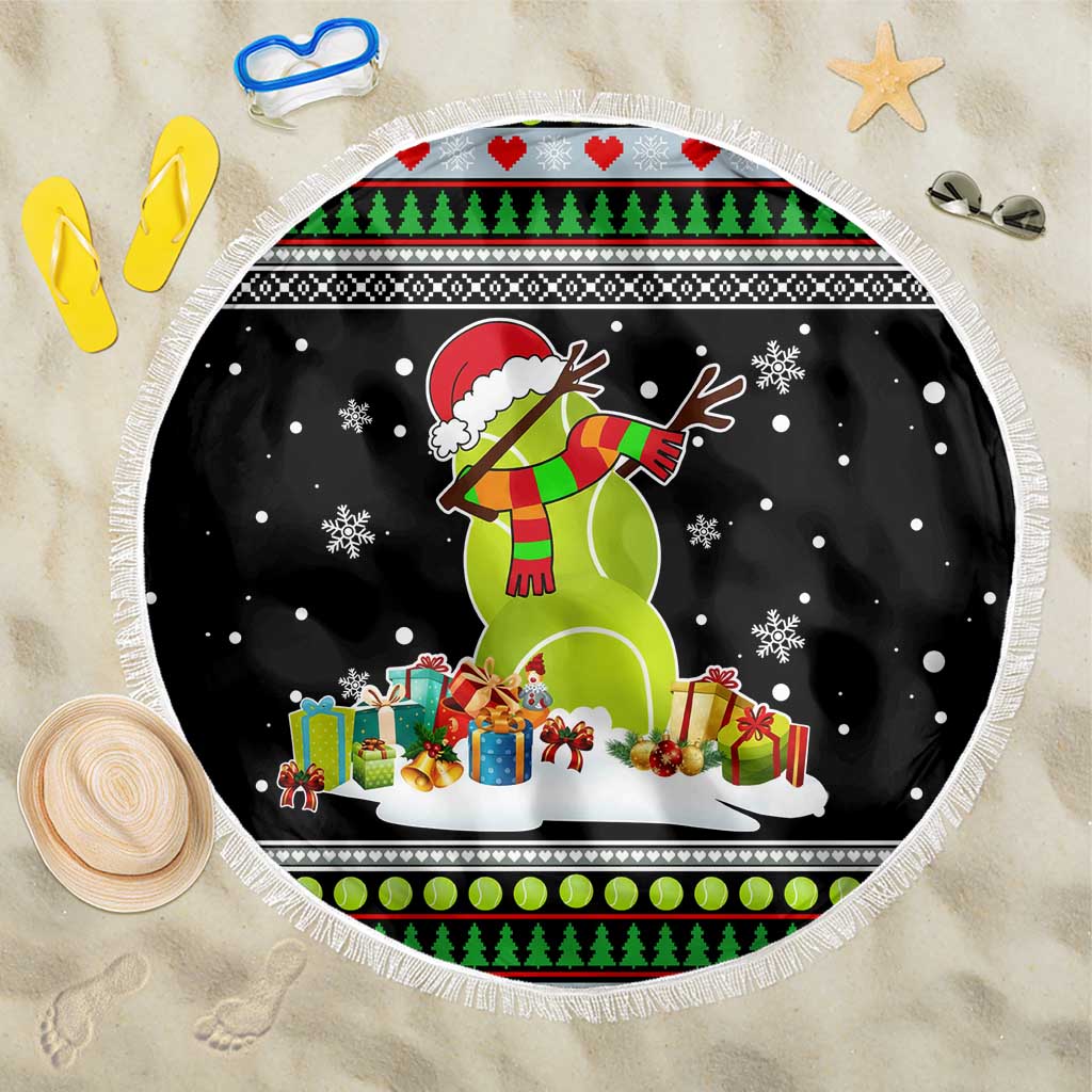 Christmas Tennis Snowman Beach Blanket Xmas Holiday Patterns - Wonder Print Shop