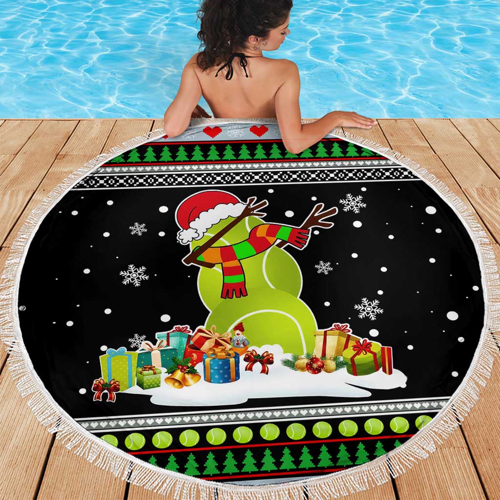 Christmas Tennis Snowman Beach Blanket Xmas Holiday Patterns - Wonder Print Shop