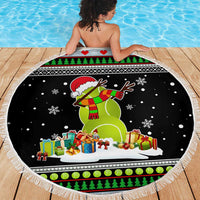 Christmas Tennis Snowman Beach Blanket Xmas Holiday Patterns - Wonder Print Shop