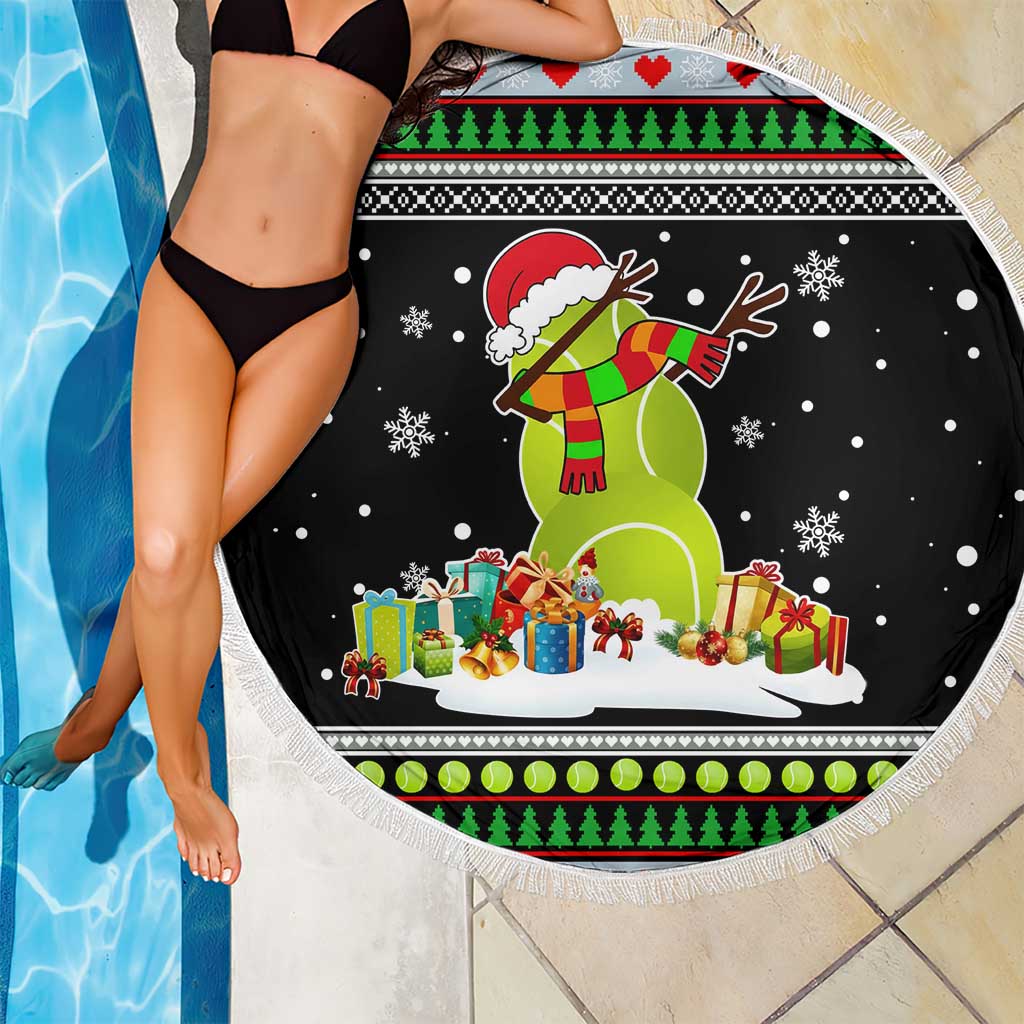 Christmas Tennis Snowman Beach Blanket Xmas Holiday Patterns - Wonder Print Shop