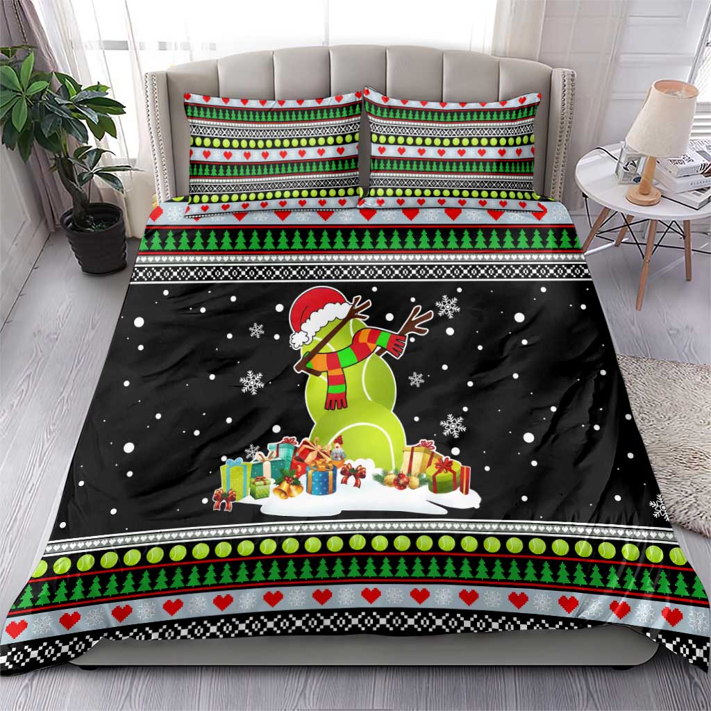 Christmas Tennis Snowman Bedding Set Xmas Holiday Patterns - Wonder Print Shop