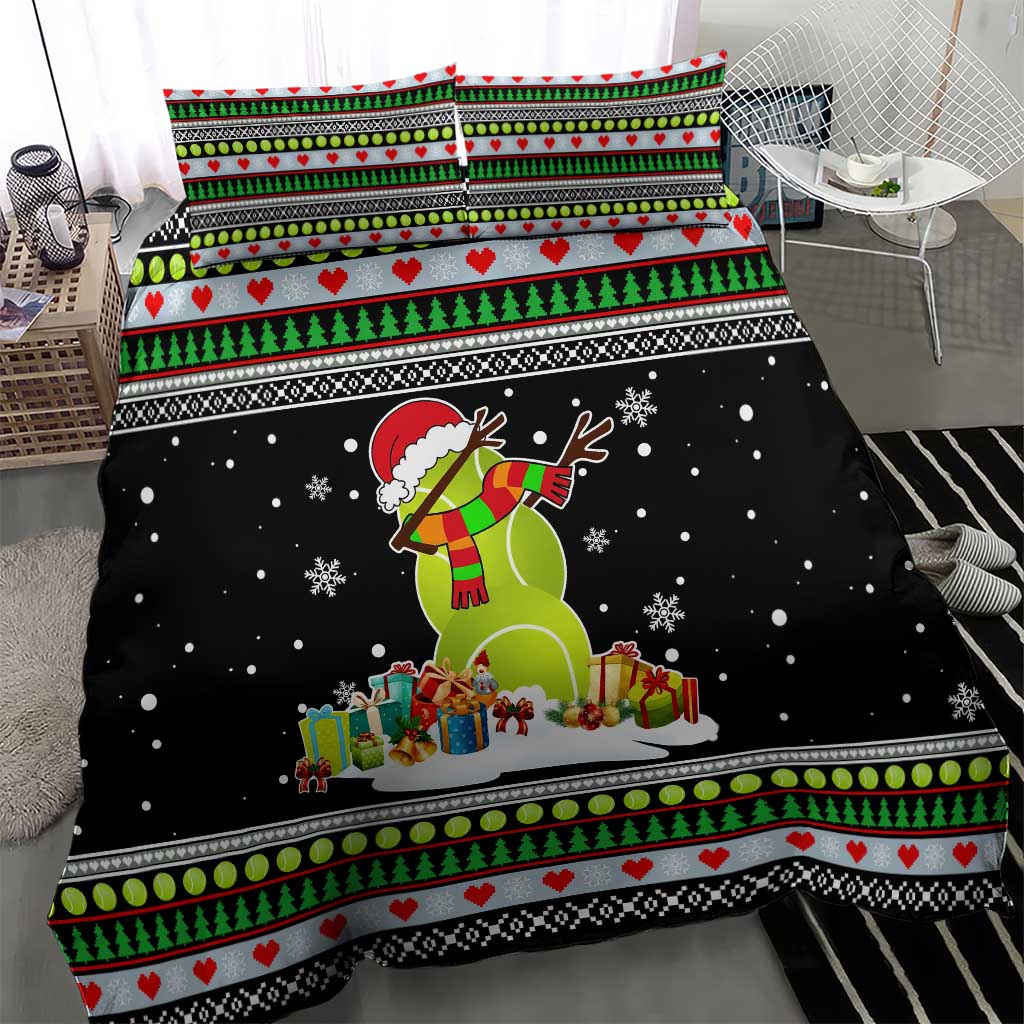 Christmas Tennis Snowman Bedding Set Xmas Holiday Patterns - Wonder Print Shop