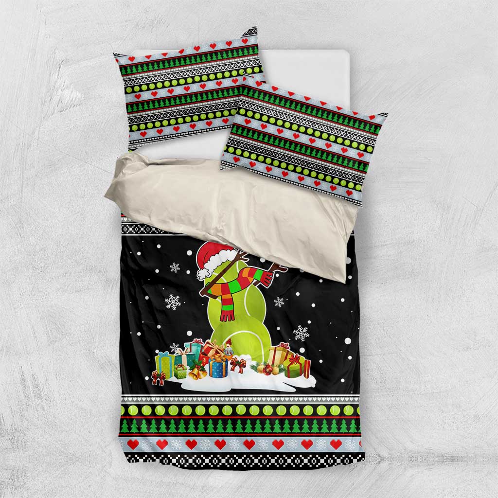 Christmas Tennis Snowman Bedding Set Xmas Holiday Patterns - Wonder Print Shop