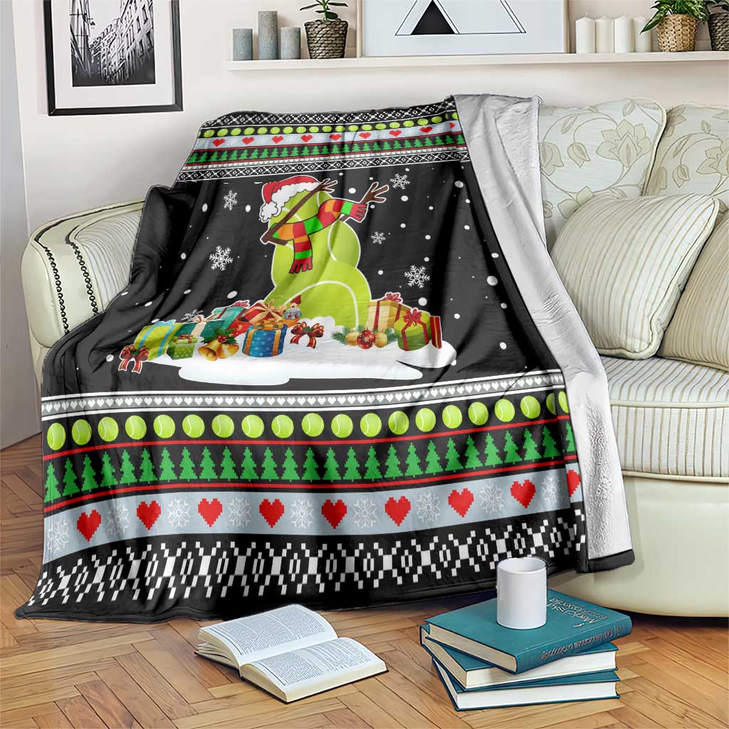 Christmas Tennis Snowman Blanket Xmas Holiday Patterns - Wonder Print Shop