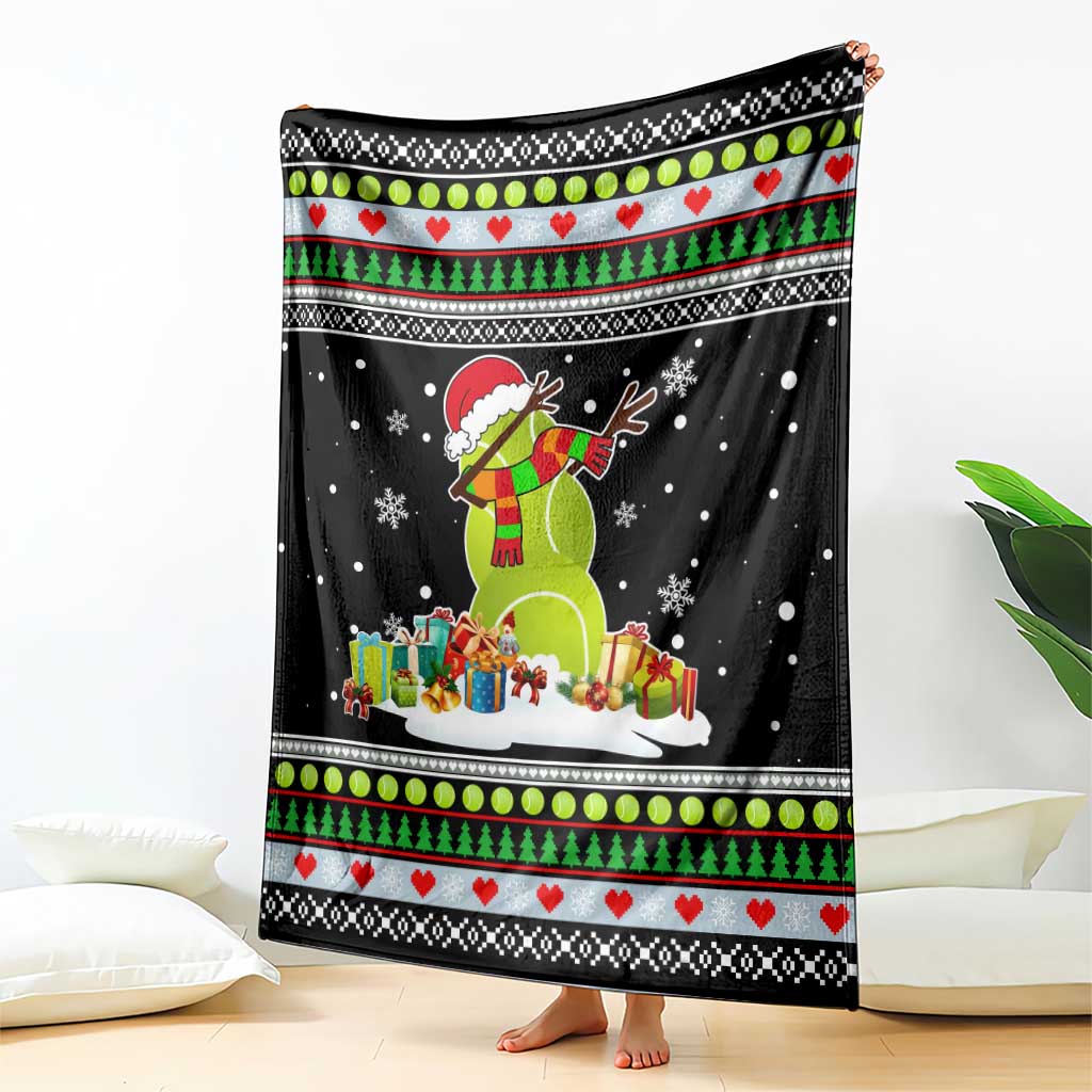 Christmas Tennis Snowman Blanket Xmas Holiday Patterns - Wonder Print Shop