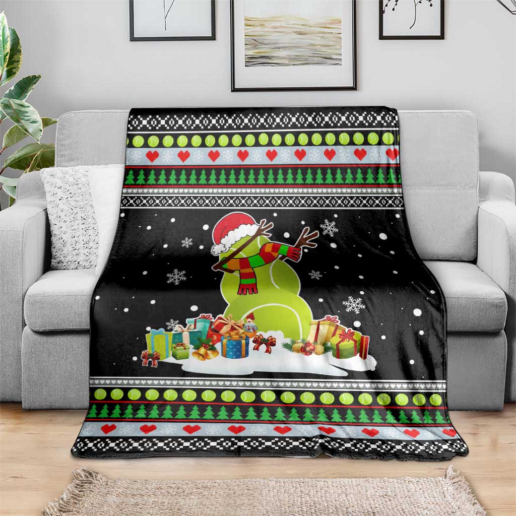 Christmas Tennis Snowman Blanket Xmas Holiday Patterns - Wonder Print Shop