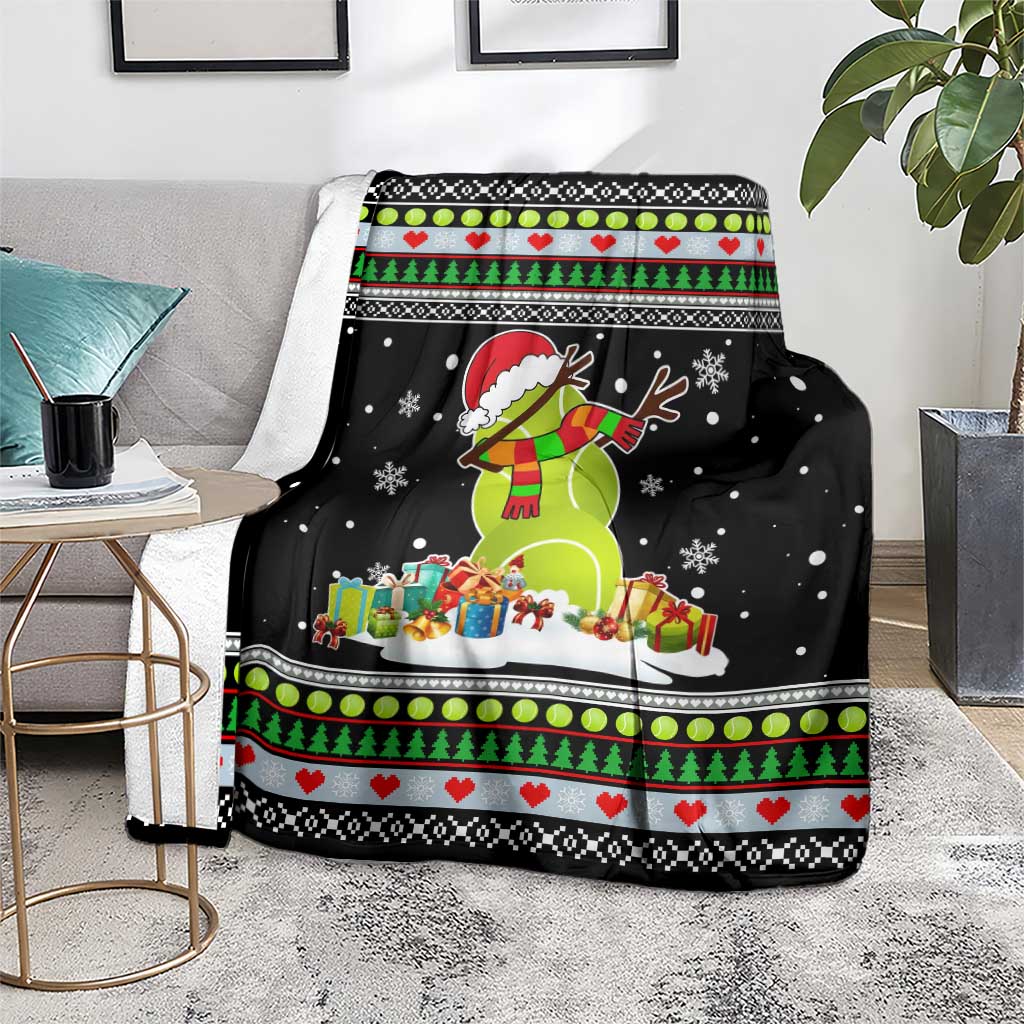 Christmas Tennis Snowman Blanket Xmas Holiday Patterns - Wonder Print Shop